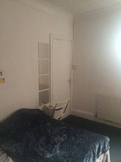 The bedroom door