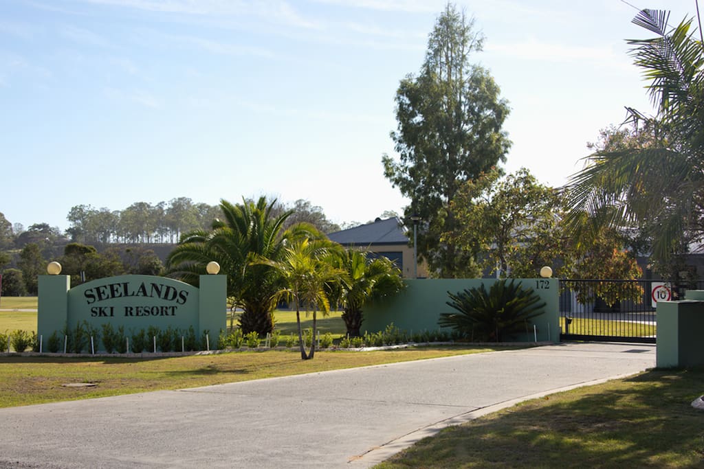 The entrance to Seelands Resort