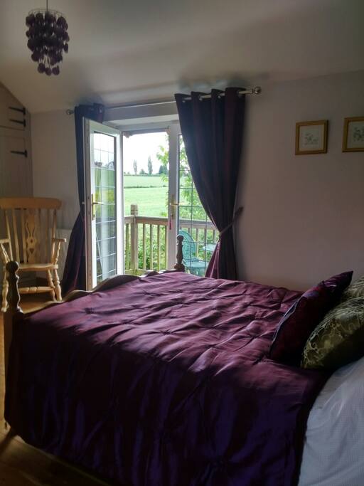French windows opening onto private balcony