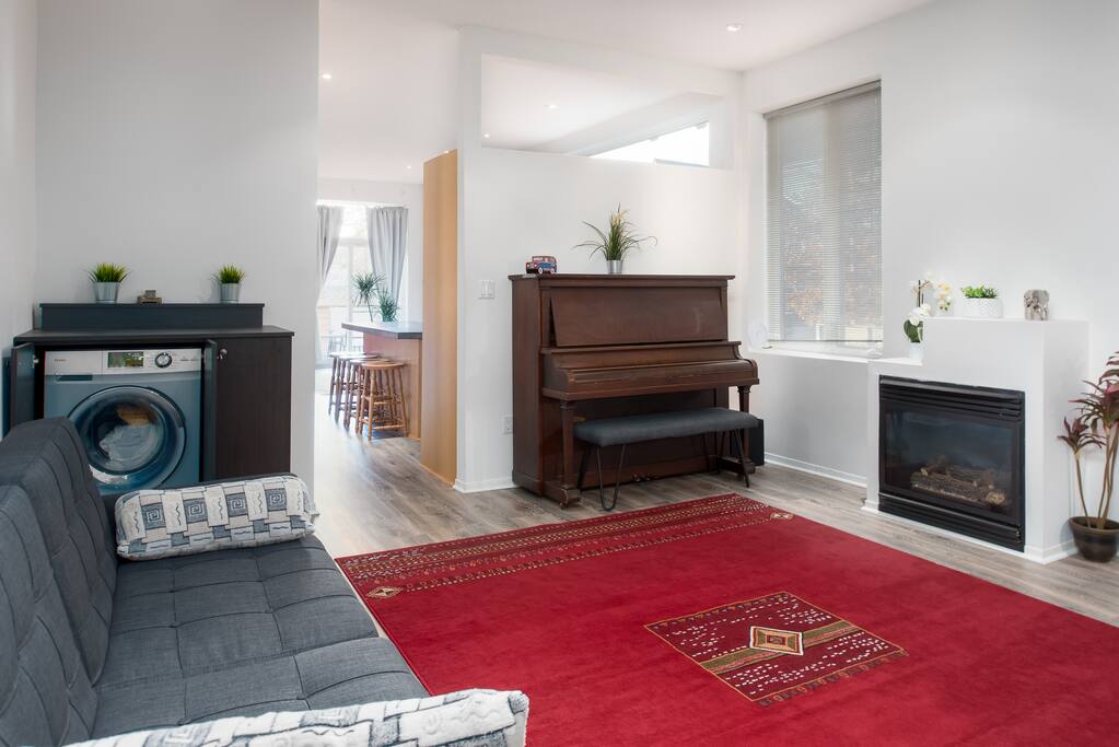 Living room and unfoldable sofa bed