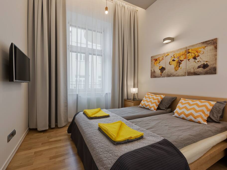 Bedroom with tv
