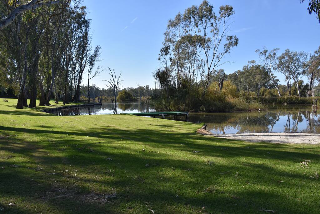 Large Waterfront Lawn and Sandbank