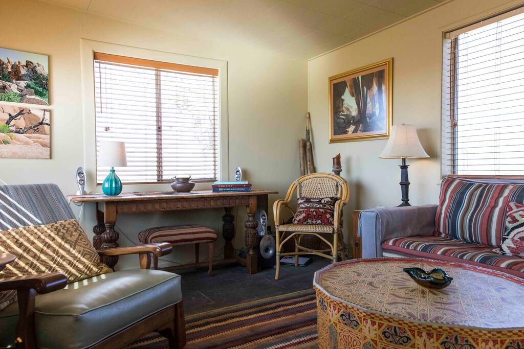 Original art and unique decor throughout the cabin.