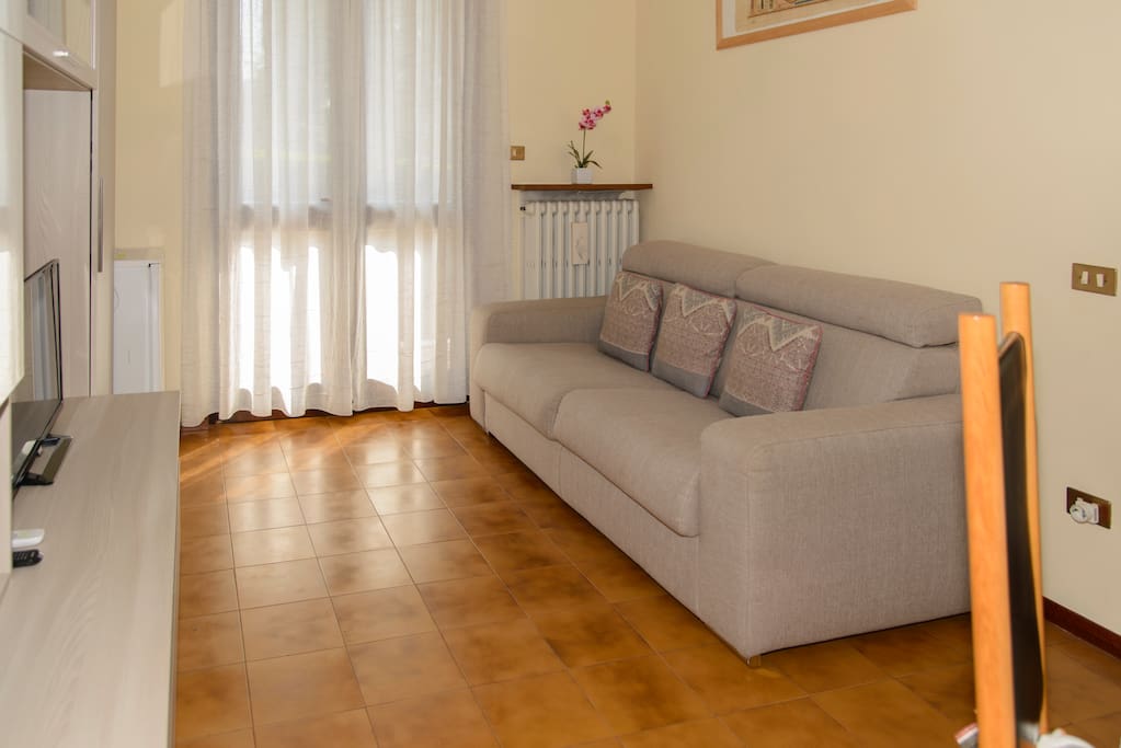 Living room with sofa bed