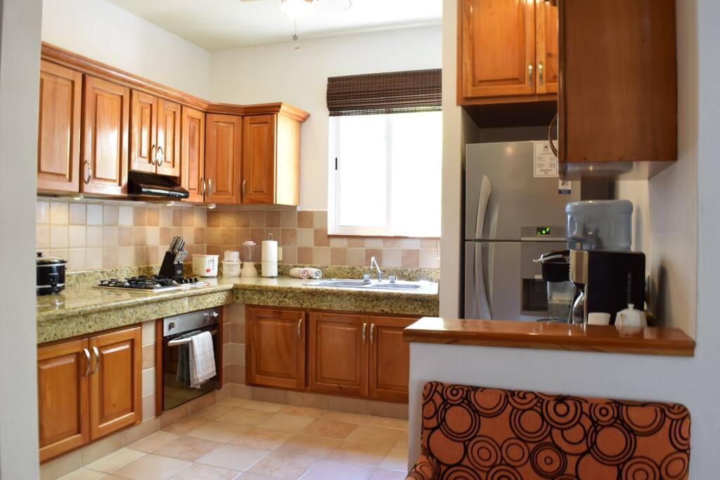 fully equipped open kitchen
