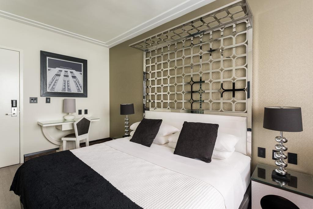 Stylish interior with a King Bed