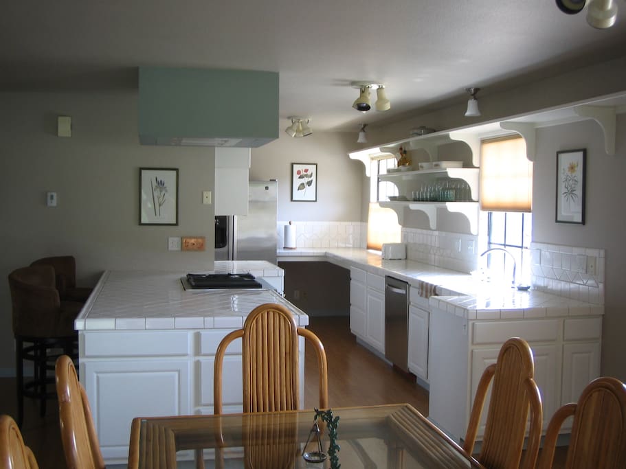 Large, open kitchen.