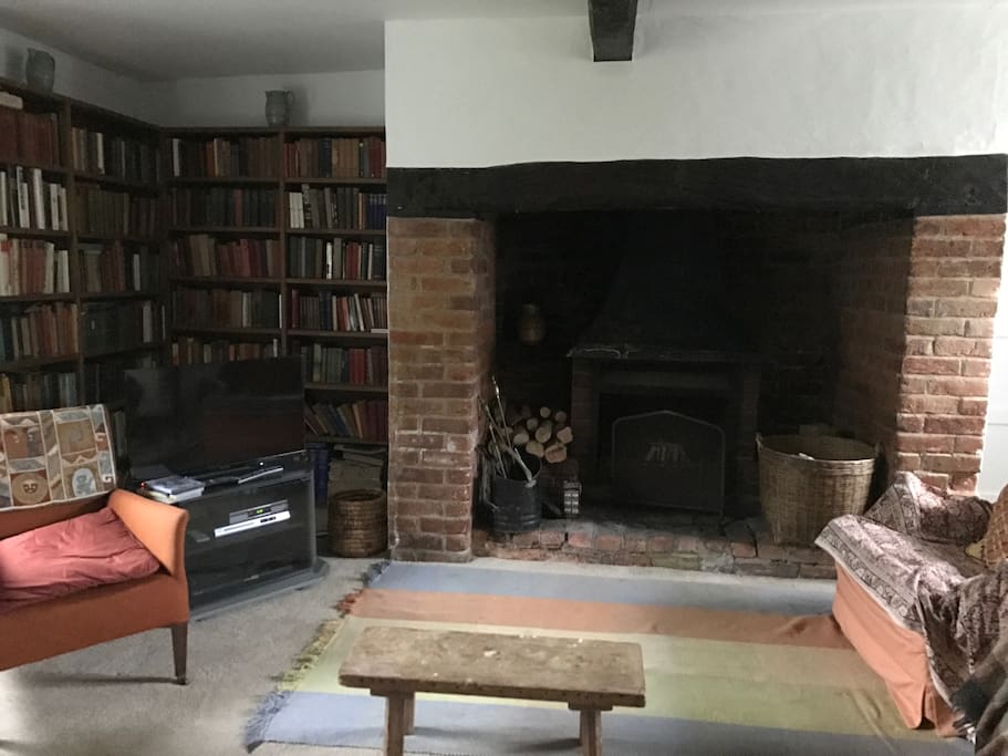 Main sitting room looking towards the fireplace