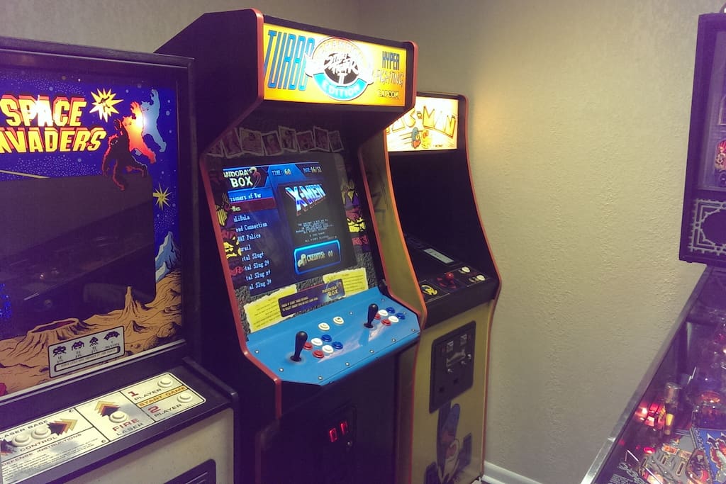 These three videogame cabinets have multi-game boards that allow you to play over 600 authentic arcade classics for FREE