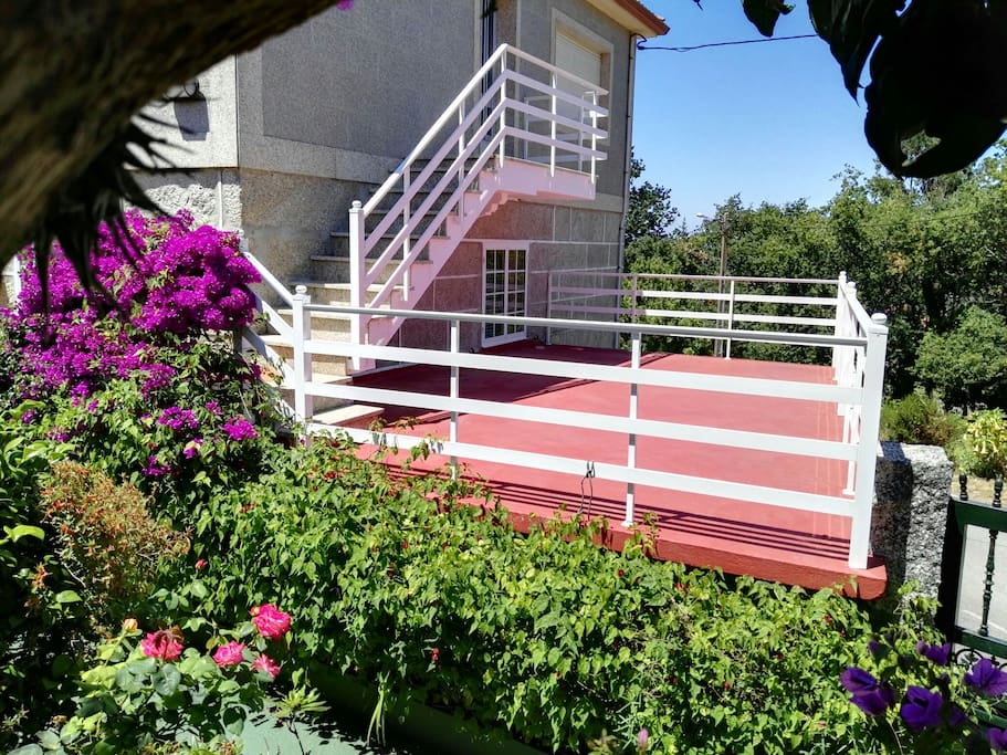 terraza y escaleras