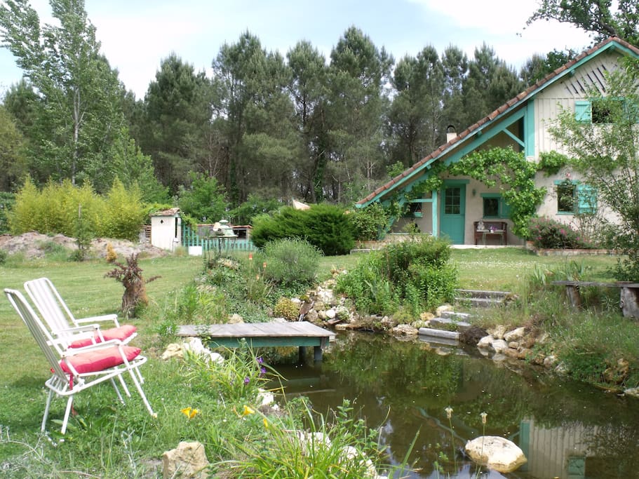 Parc (détente au bord du bassin)
