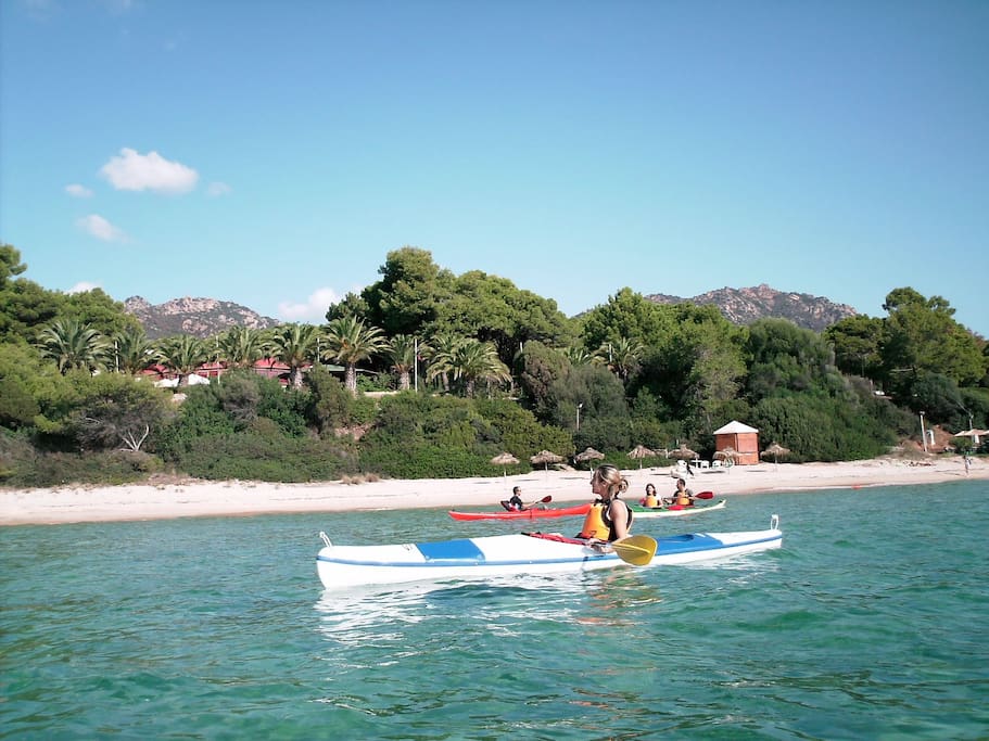 Bernardini beach view from the sea La spiaggia di Santa Margherita vista dal mare