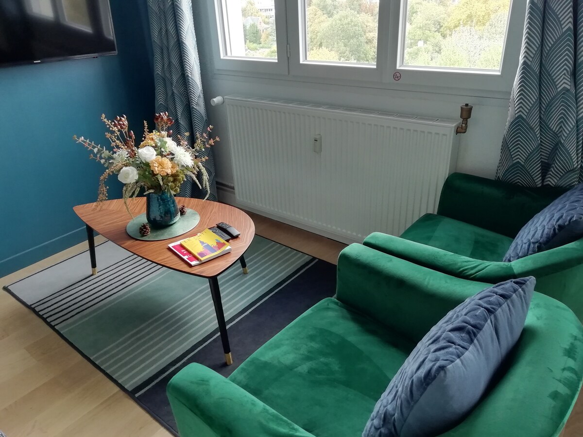 Propriété Airbnb réussie: La Halte Lilloise Vintage Studio Free Parking à La Madeleine
