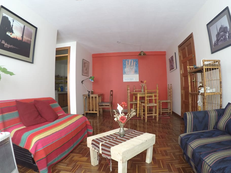 there are two sofas beds available/hay dos sofas camas disponibles