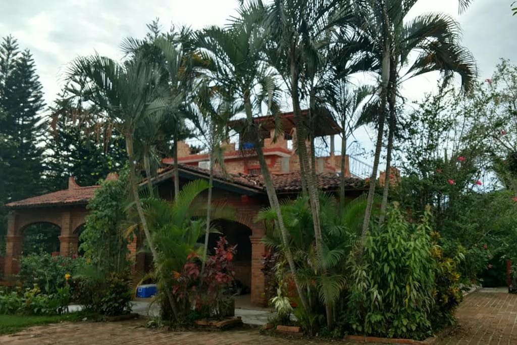 Main house and rooftop bar.
