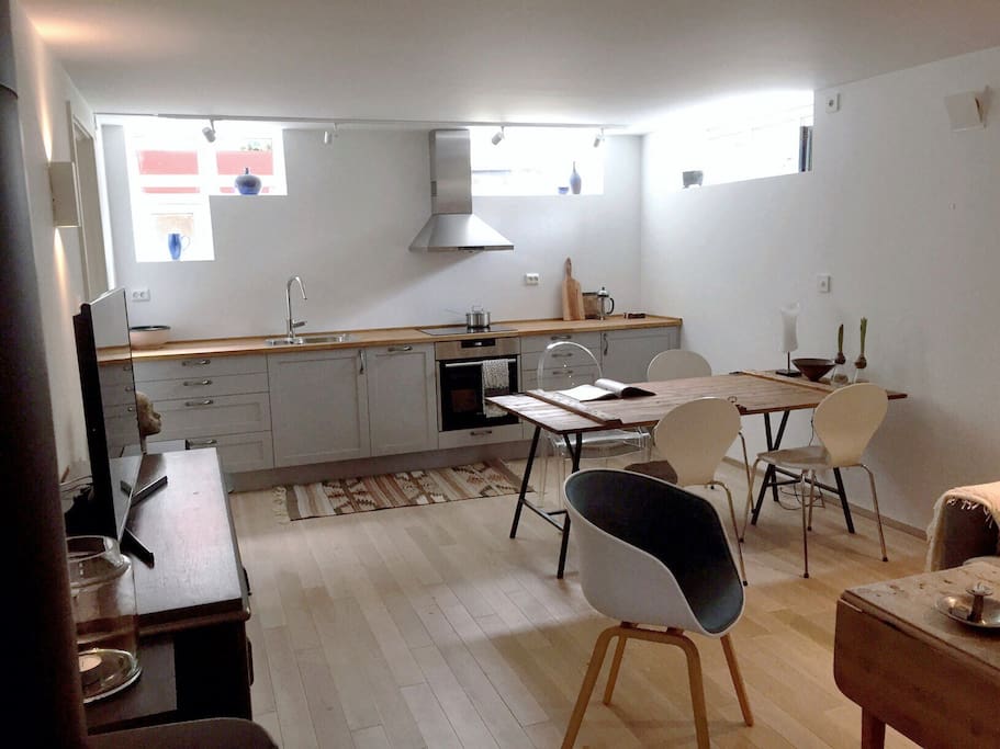 Kitchen and living room