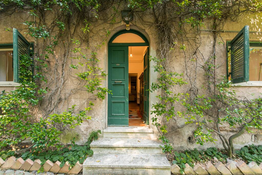 the cottage door