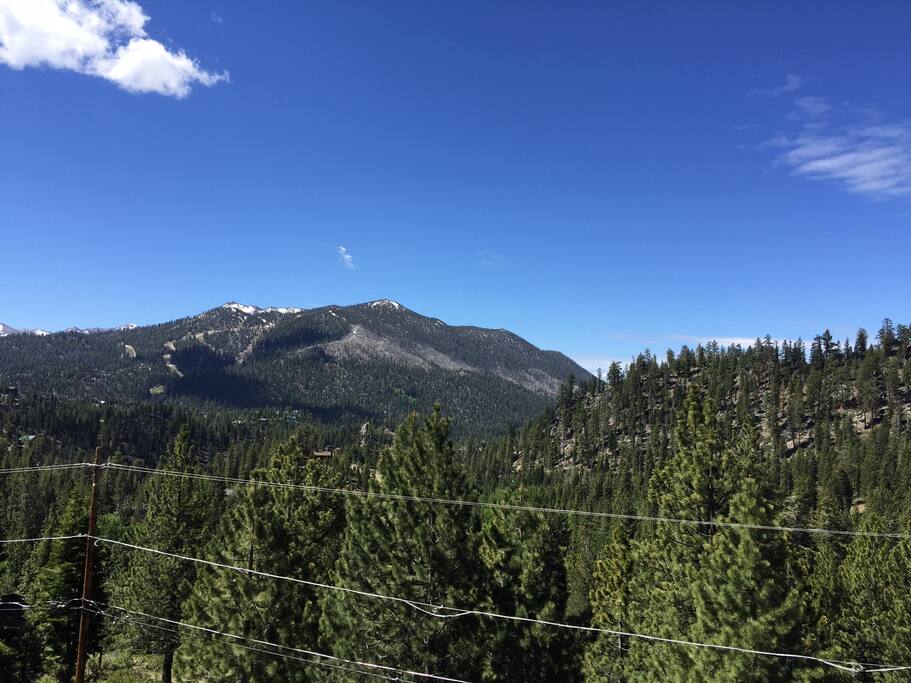 View from living room and deck.
