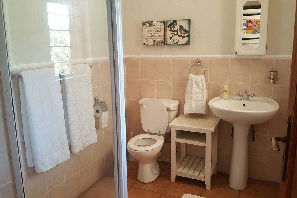 En-suite bathroom with shower.