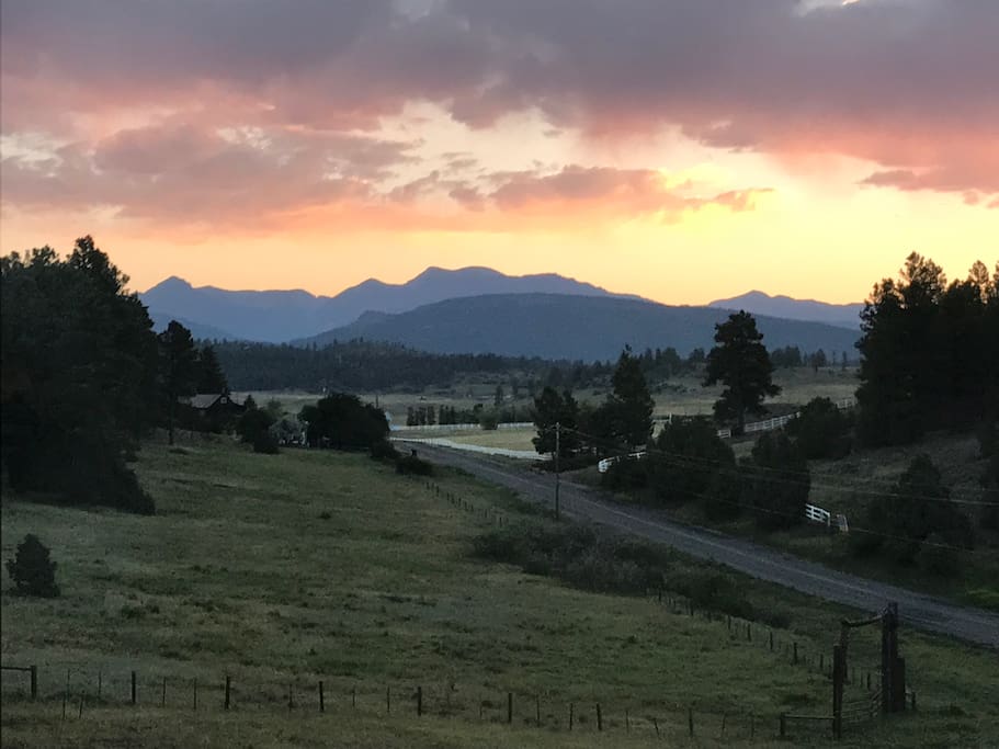 Morning glow from porch