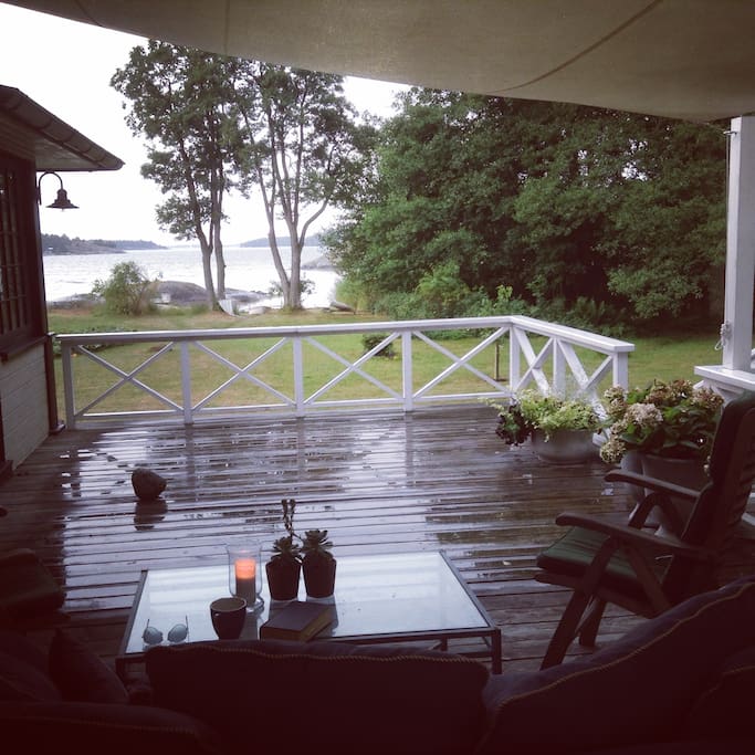 Outside lounge area