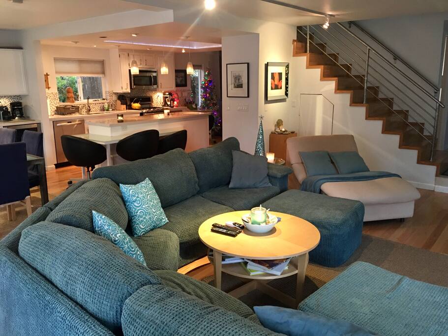 People who care cooking can enjoy the living room as it is all one space