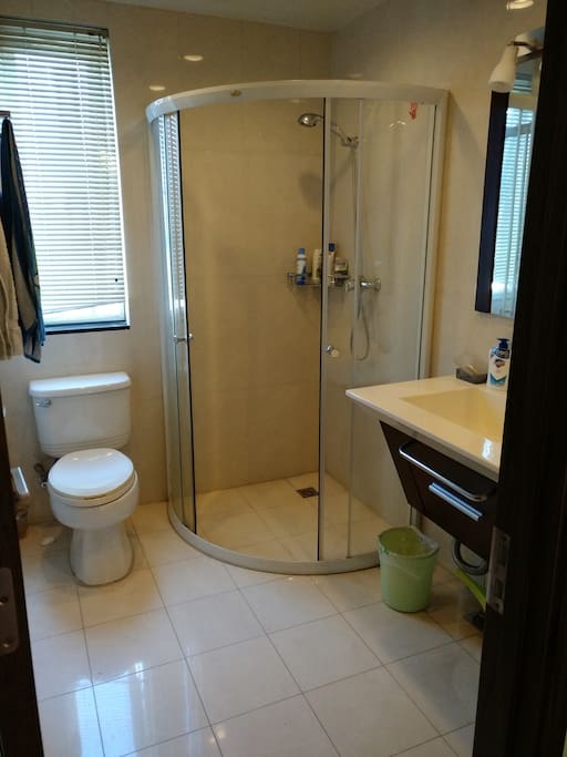the adjacent private bathroom