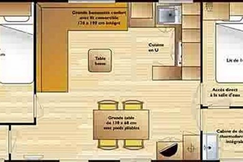 plan intérieur mobile home