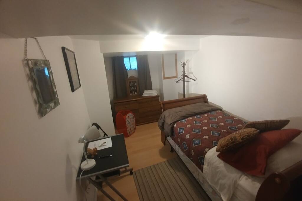 Room #1 'Private Small Bedroom with Study desk view from door for a single traveller