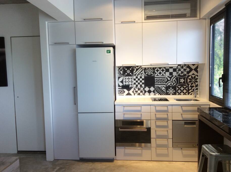 Open kitchen.