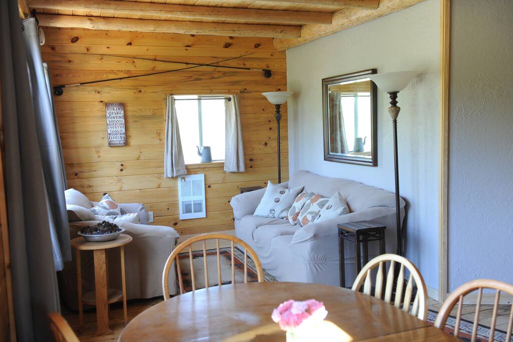Living area. This has since been enlarged and a propane stove added. New pictures to come.
