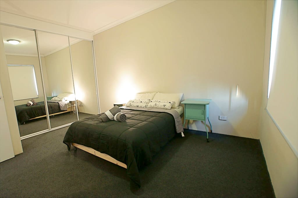 Large size bedroom with double bed