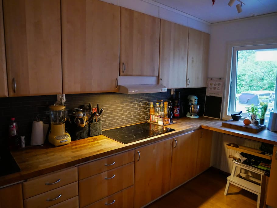Fully equiped kitchen with dishwasher, oven, combi oven with heat, micro and steam, food processor and much more.