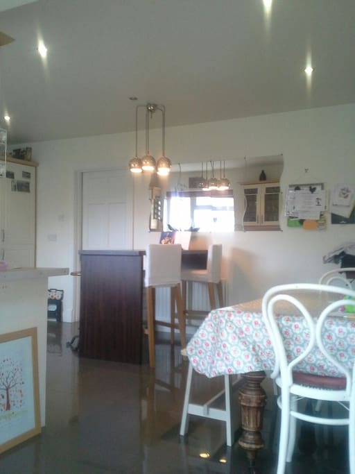 View from family room into kitchen!