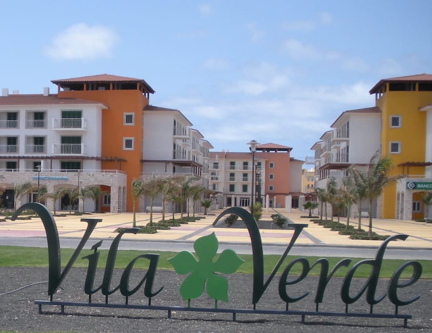 Entrance to resort