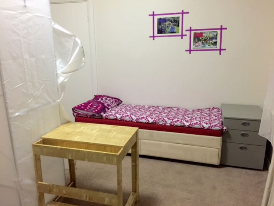 Single Bed with Drawers & Lamp
Side Table
Desk & Chair
Wardrobe