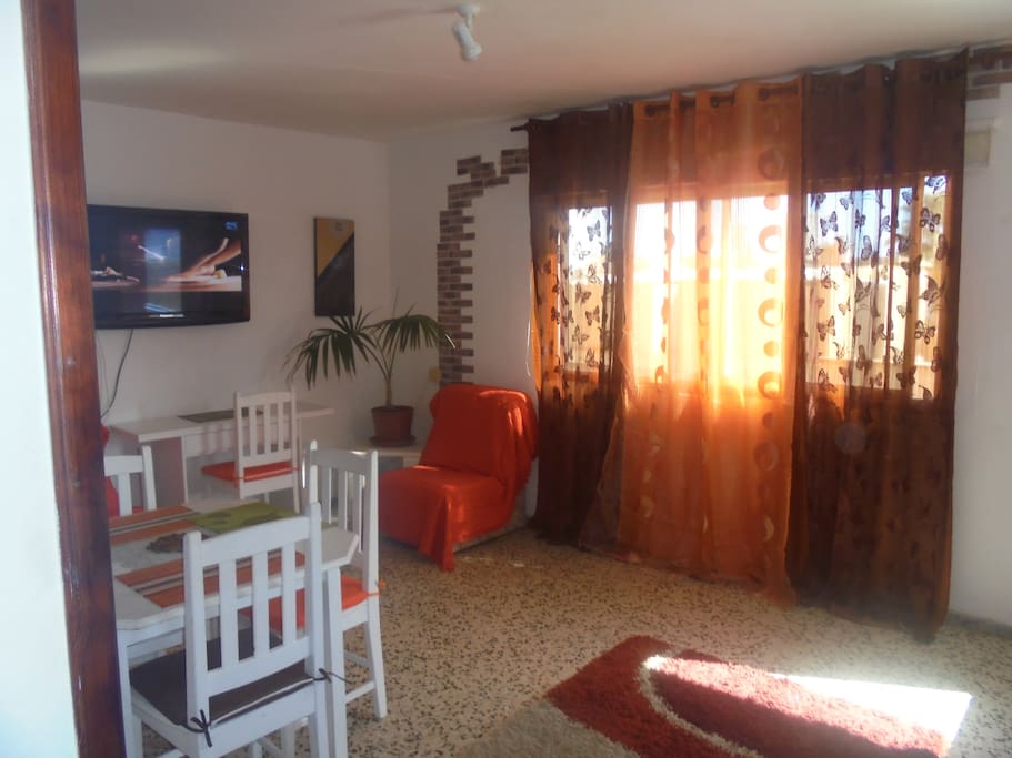 Sunny living room to share