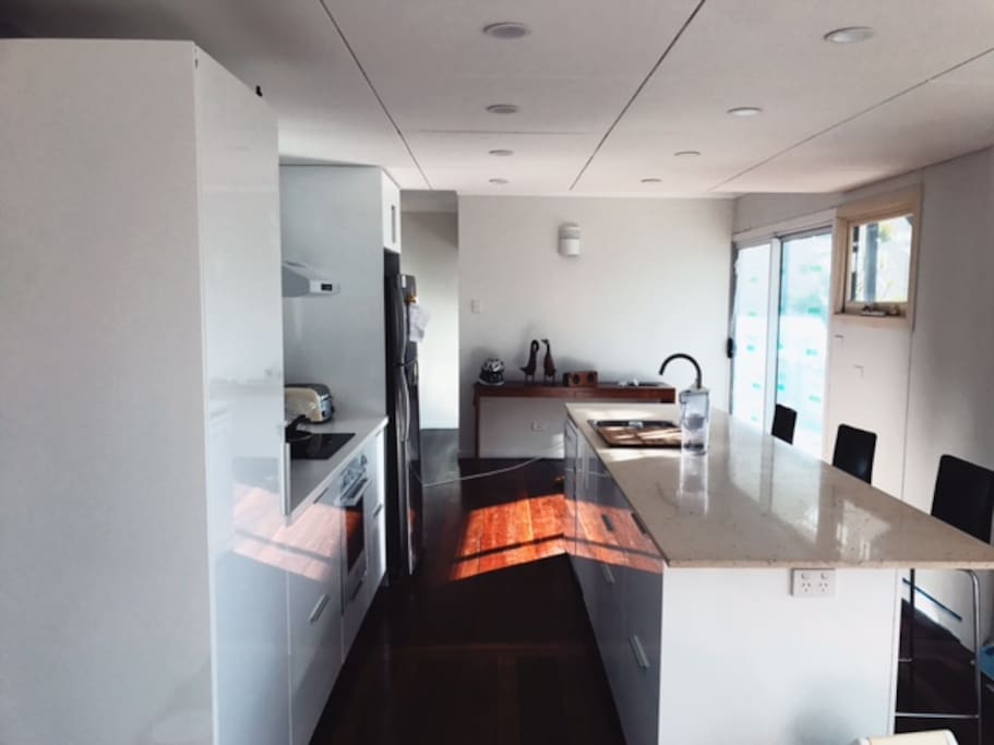 Renovated kitchen, beach views
