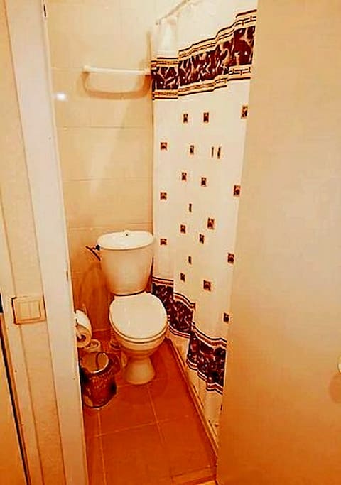 Туалет, рядом душевая