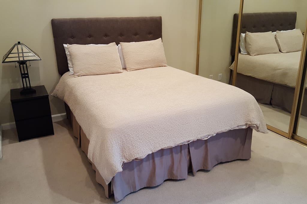 Bedroom suite with a comfy queen size bed and your own private attached bathroom