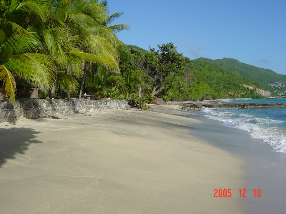 Private sand beach