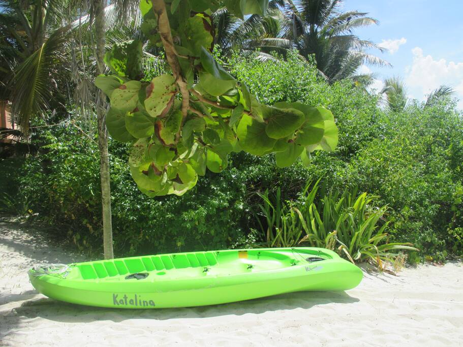2 - 3 person kayak to take you around Tankah Bay. NEVER CROSS REEF