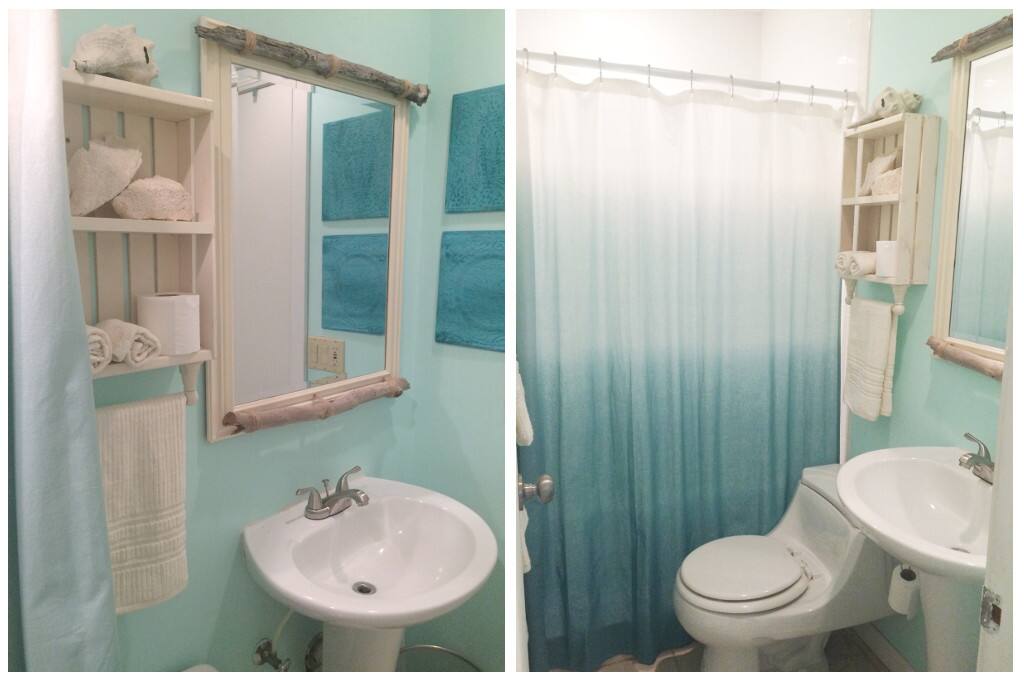 Bathroom with shower.