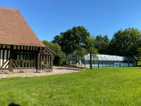 Normandy house with indoor pool + outbuilding