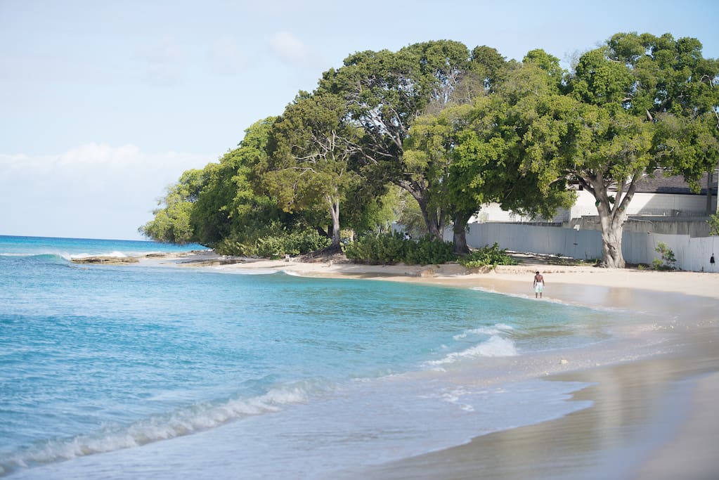 The Beach to the left of Paradise Beach Cottage.