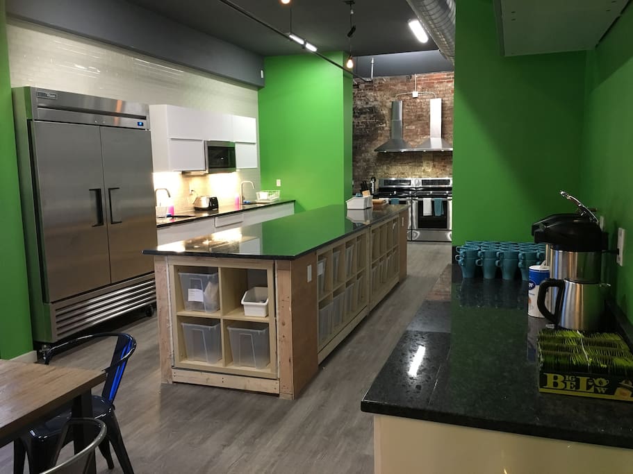 Large kitchen with everything you cold possibly need to prepare meals