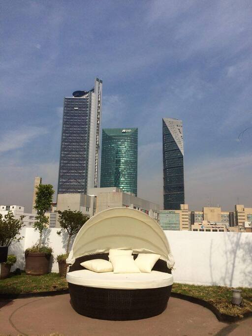 Rooftop with an amazing view.