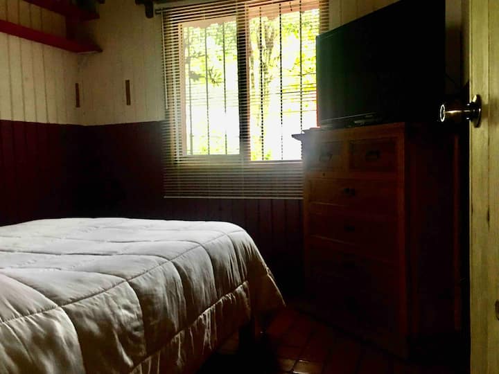 Chumba cha kwanza cha kulala, mara mbili na skrini, ghorofa ya chini. 