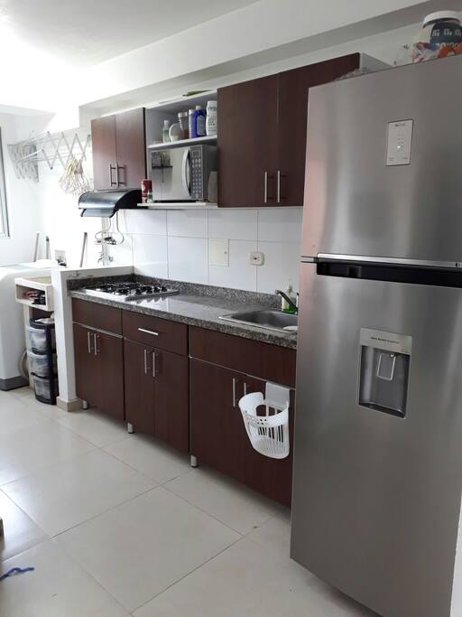 cocina y patio de ropas