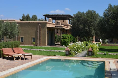 Very beautiful house with large garden and swimming pool.